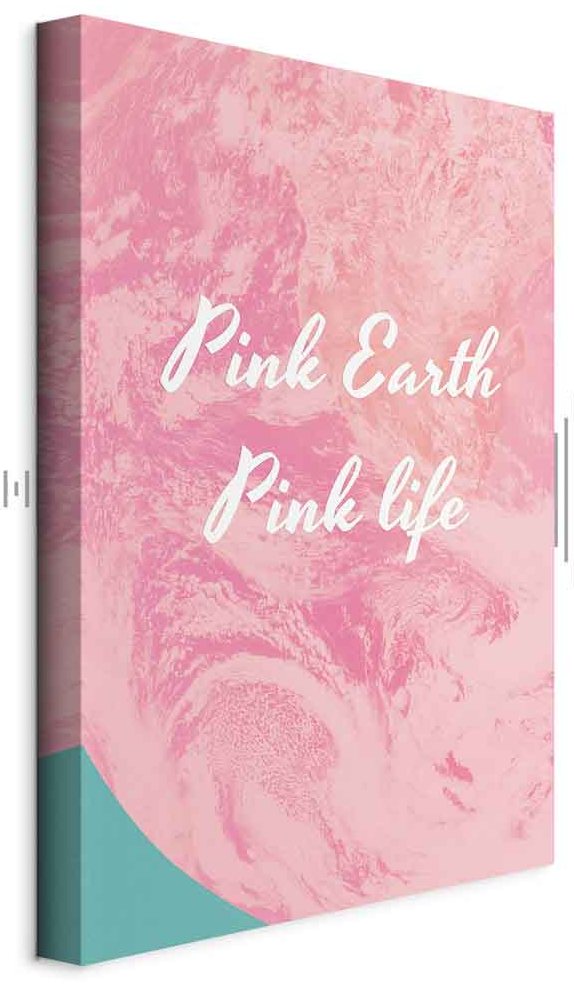 Leinwandbild - Pink Earth, Pink Life (1 Part) Vertical