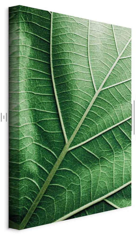 Leinwandbild - Malachite Leaf (1 Part) Vertical