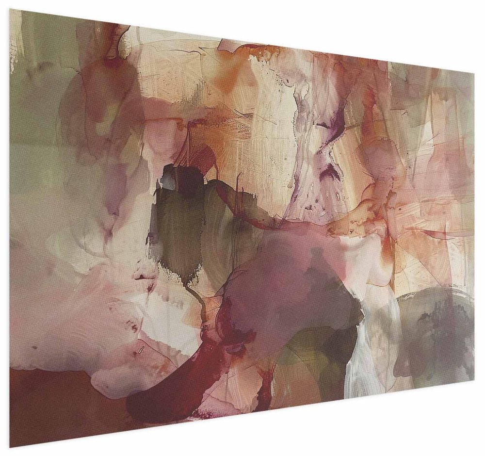 Poster - Spring Composition - glimmers and forms in watercolor technique