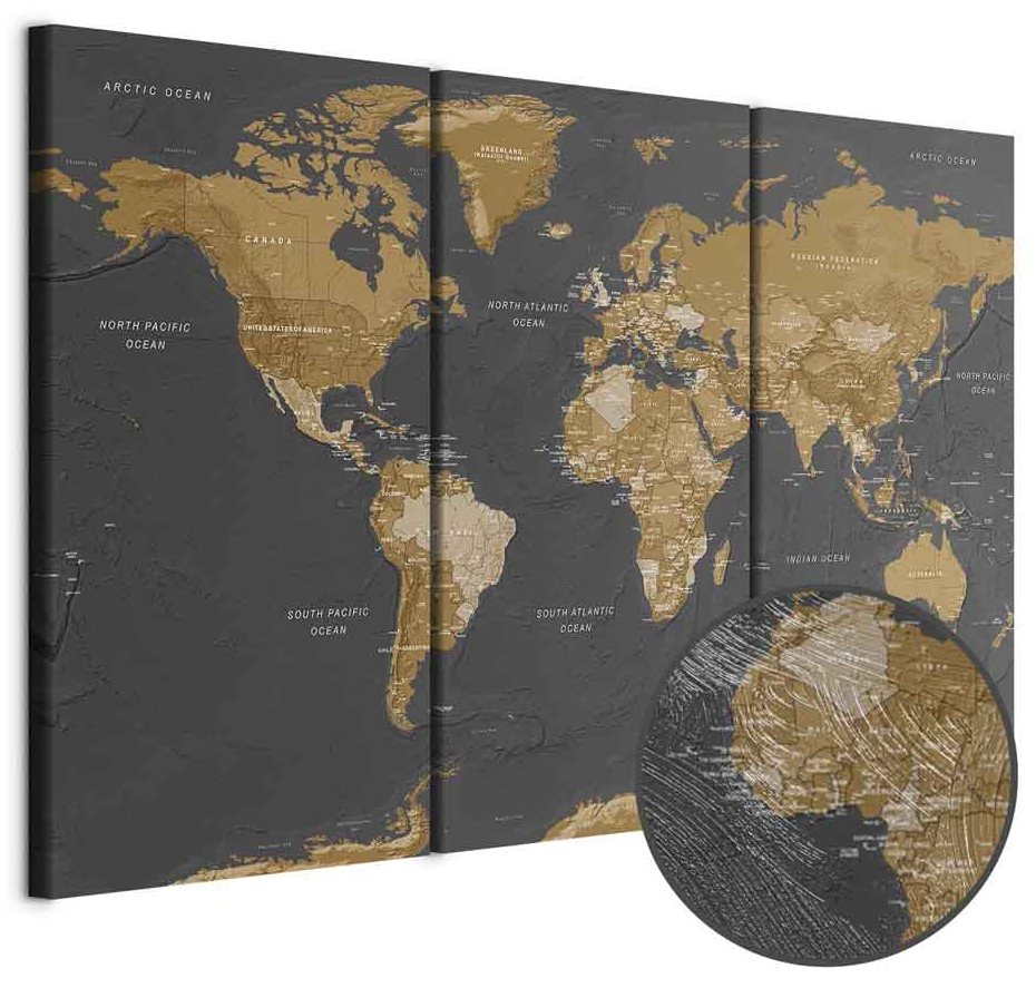 Leinwandbild - World Map: Modern Aesthetics