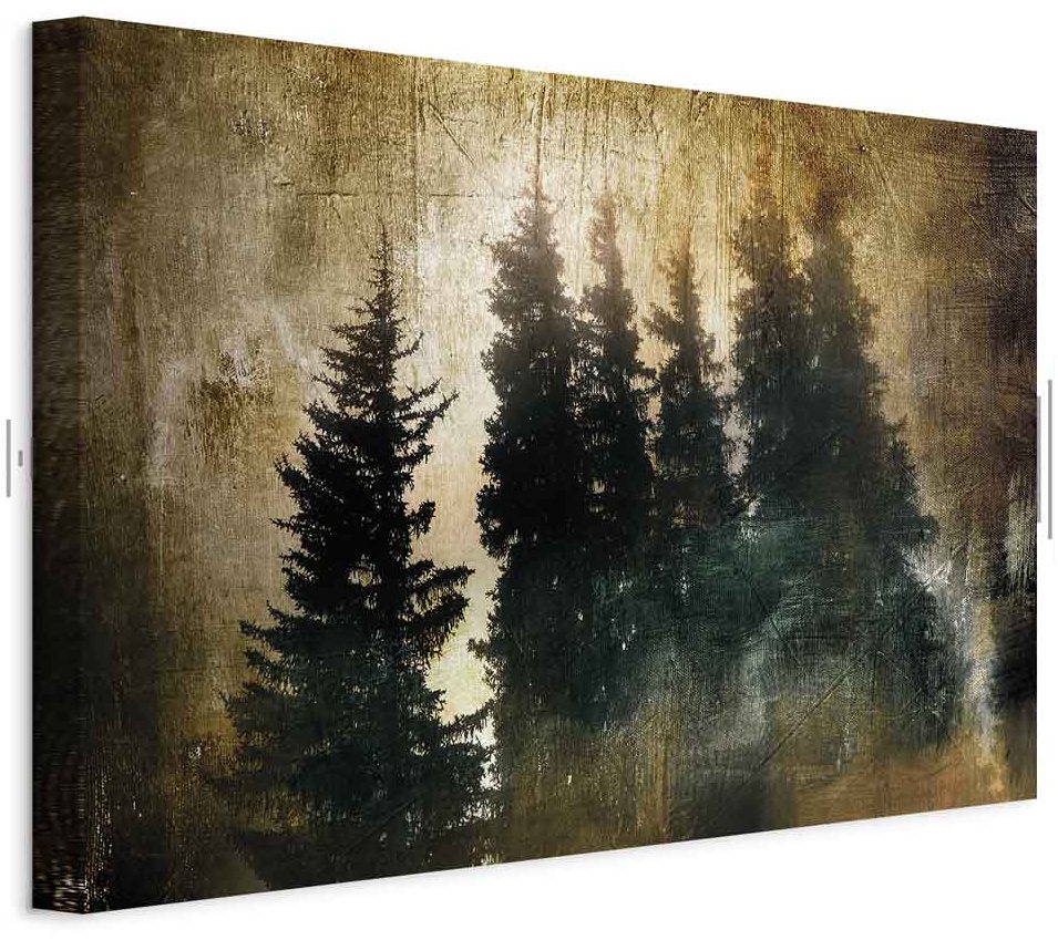 Leinwandbild - Stately Spruces (1 Part) Wide