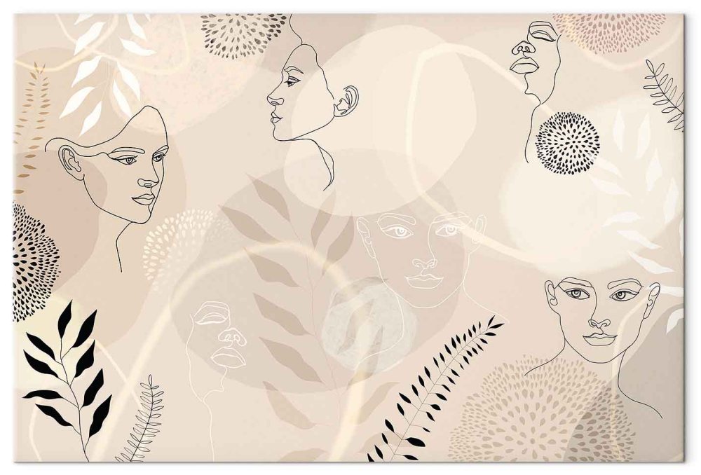 Leinwandbild - Feminine line art