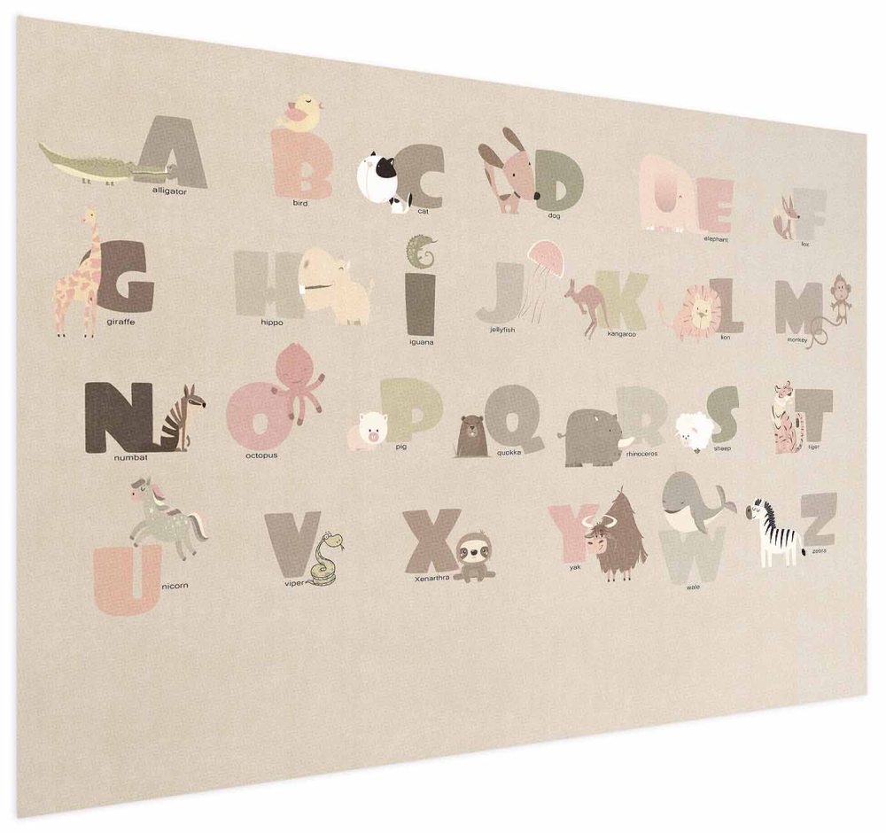 Poster - Beige Alphabet