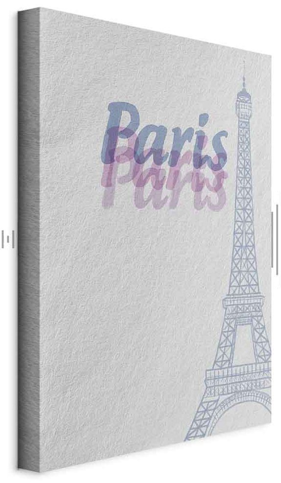 Leinwandbild - Paris in Watercolours (1 Part) Vertical