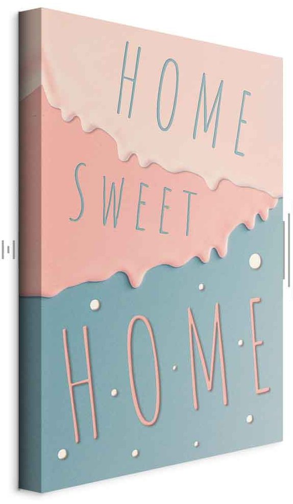 Leinwandbild - Inscriptions: Home Sweet Home (1 Part) Vertical