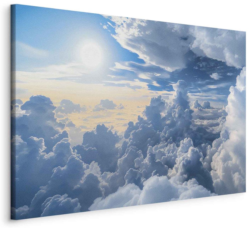 Leinwandbild - Symphony of Light: Sun and Clouds Collaborating on a Beautiful Sky