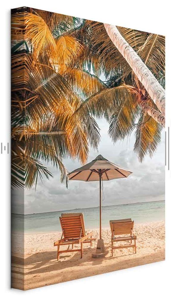 Leinwandbild - Palm Umbrella (1 Part) Vertical
