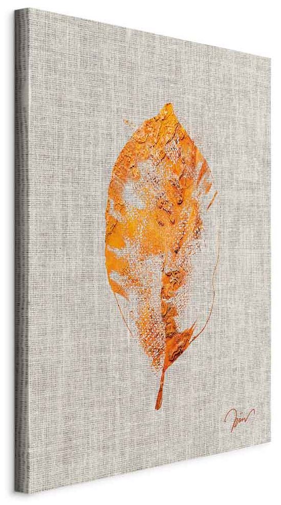 Leinwandbild - Golden Flora (1 Part) Vertical