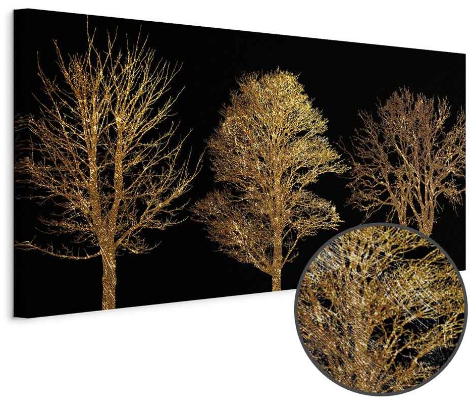Leinwandbild - Golden Forest (1 Part) Wide