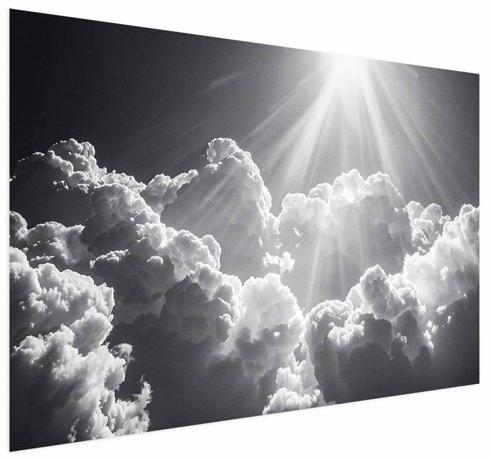 Poster - Hope in the Clouds: Inspiring Sun Rays – Awaken Emotions
