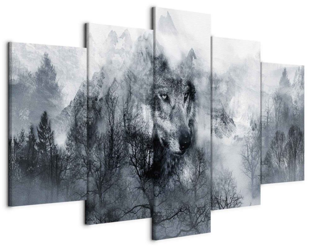 Leinwandbild - Mountain Predator (5 Parts) Wide
