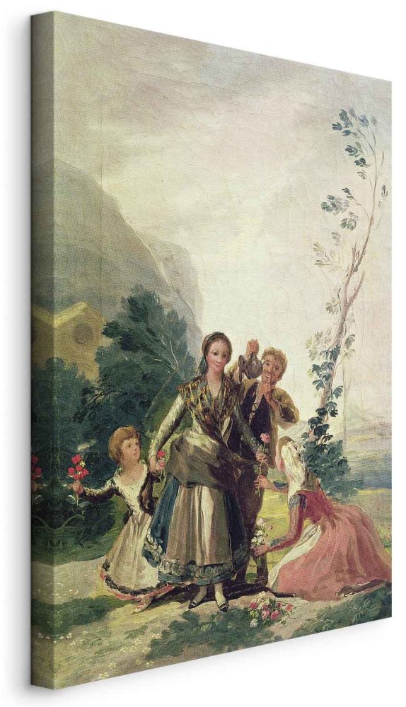 Leinwandbild - Francisco Goya – Spring or the Flower Seller