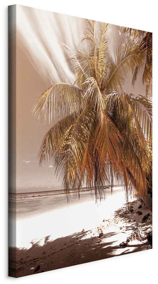 Leinwandbild - Palm Shadow (1 Part) Vertical
