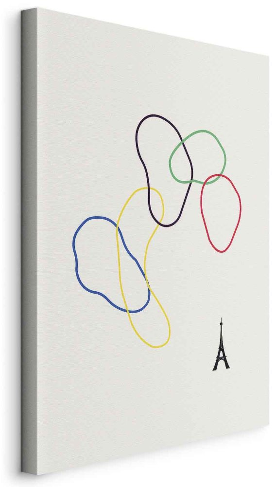 Leinwandbild - Colorful Rings - Digital Graphics - Minimalism
