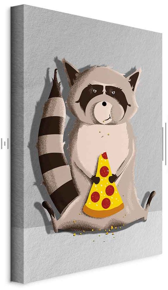 Leinwandbild - Gourmand Raccoon (1 Part) Vertical