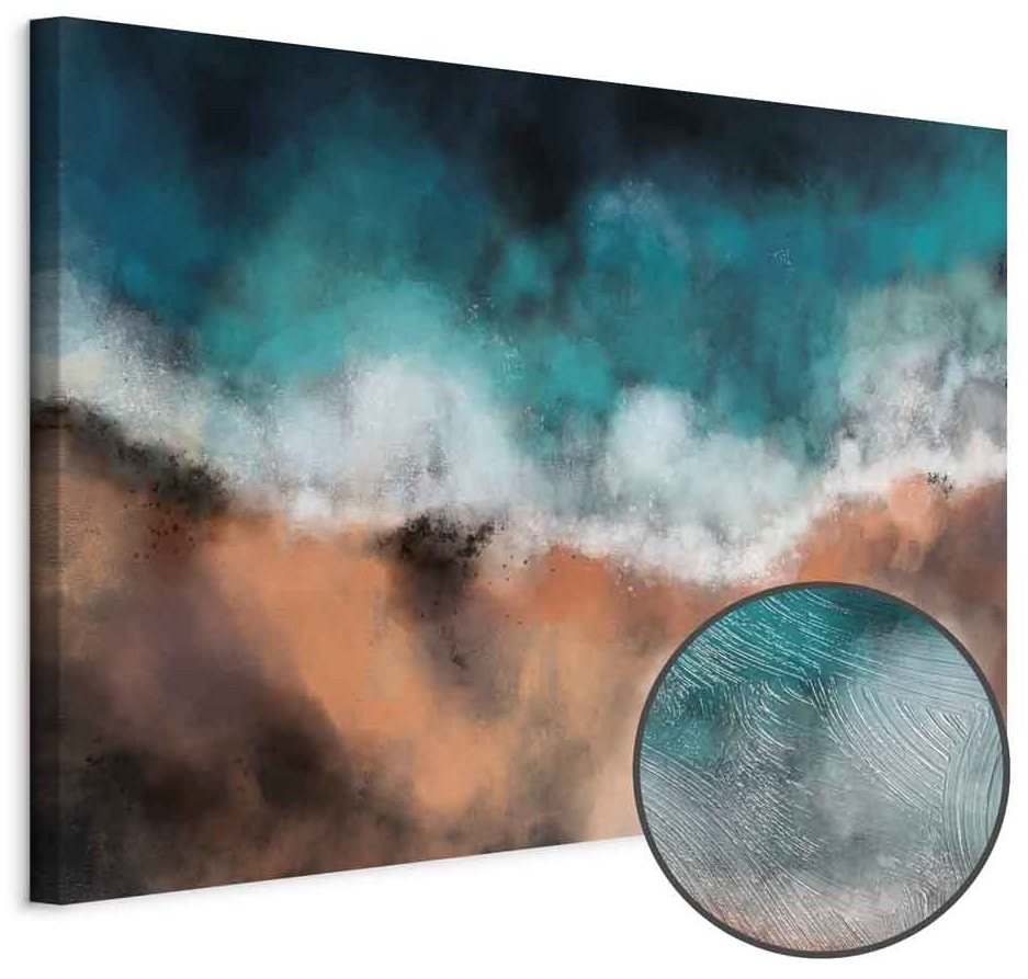 Leinwandbild - Waves in the Sand (1 Part) Wide