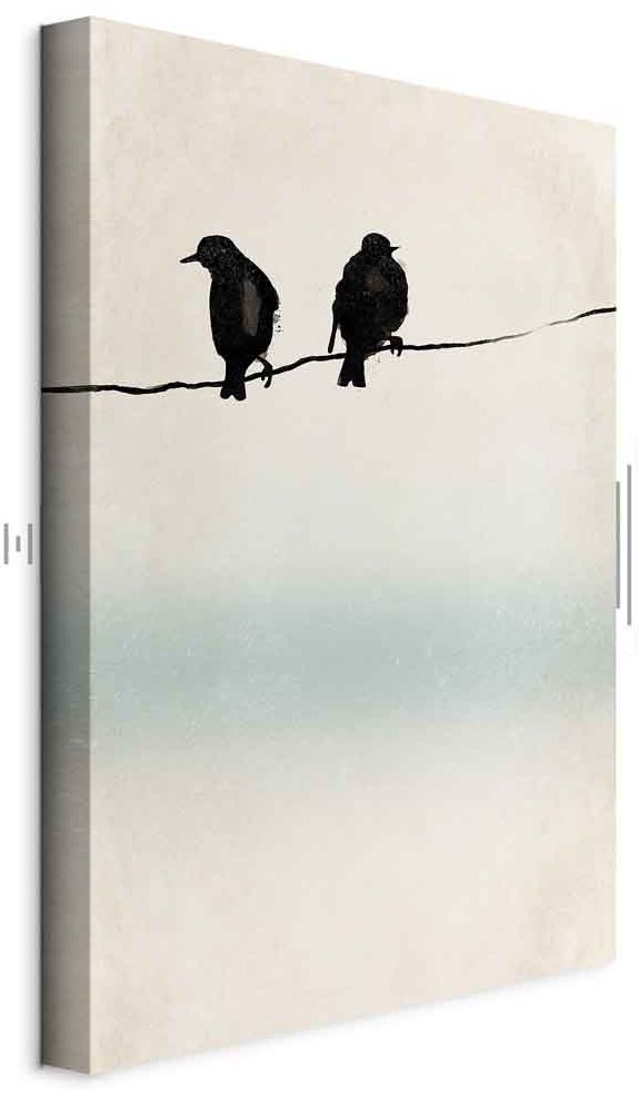 Leinwandbild - Frozen Sparrows (1 Part) Vertical