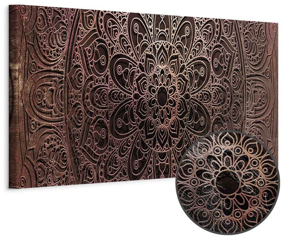 Leinwandbild - Mandala: Amber Silence