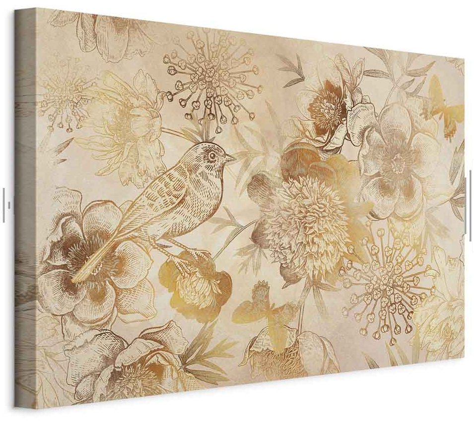 Leinwandbild - Golden Mosaic of Nature (1 Part) Wide