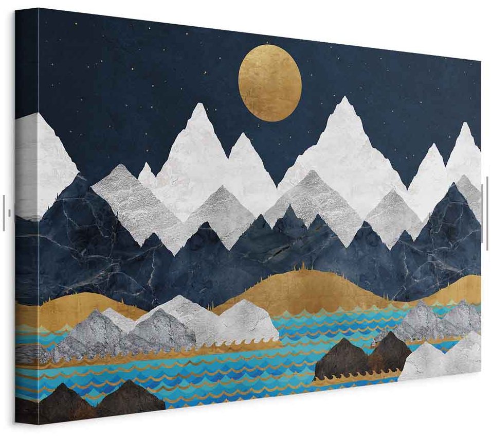 Leinwandbild - Night in the Mountains (1 Part) Wide
