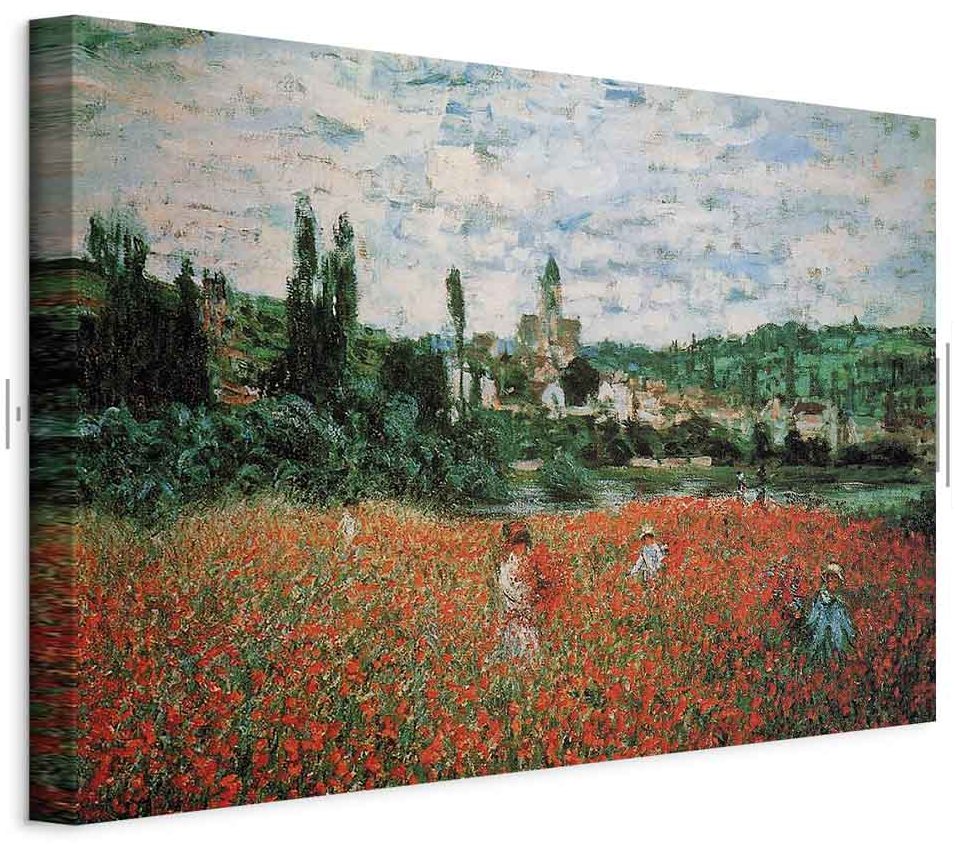 Leinwandbild - Claude Monet – Poppy Field near Vétheuil