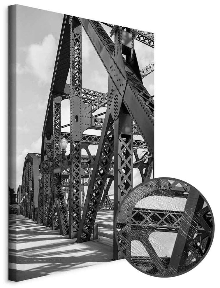 Leinwandbild - Bridge at Morning (1 Part) Vertical