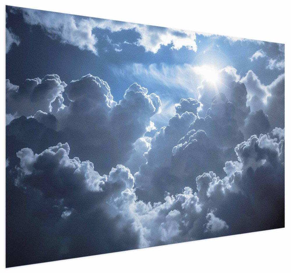 Poster - Lively Scene: The Sun Battling the Clouds