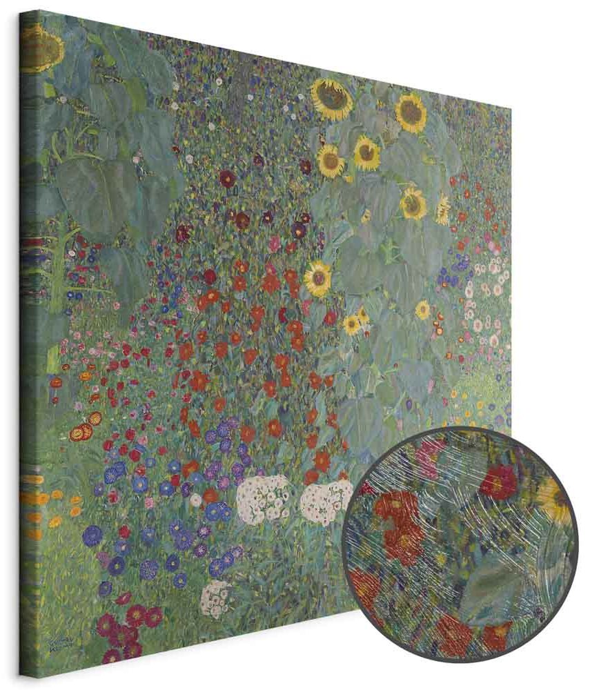 Leinwandbild - Gustav Klimt – Farm garden with sunflowers