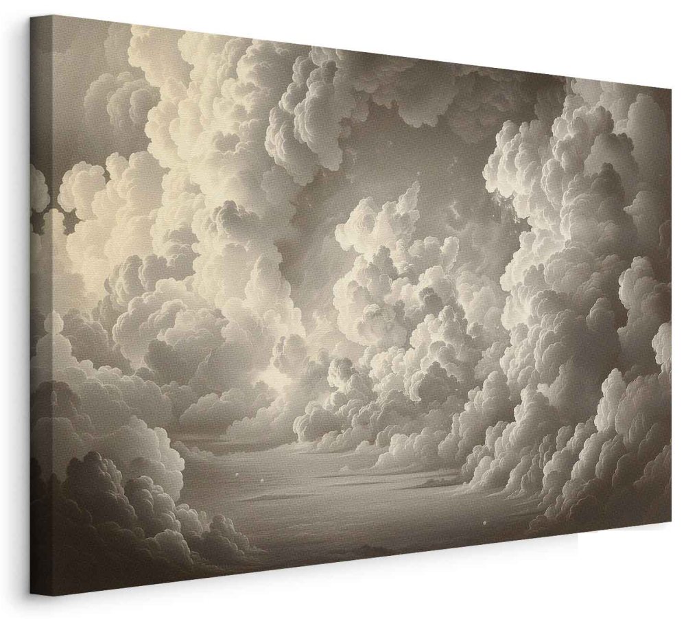 Leinwandbild - Whisper of Illuminated Clouds: Soft Play of Light in the Theater of the Heavens