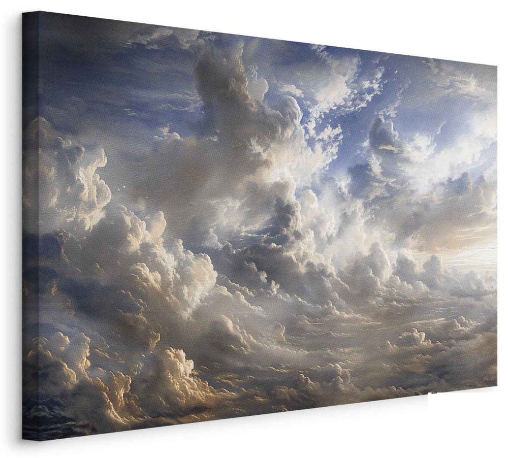 Leinwandbild - Golden Reflections on Clouds Foretelling Dusk