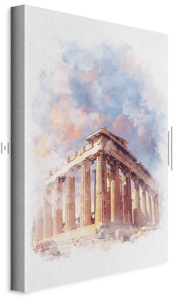 Leinwandbild - Painted Parthenon (1 Part) Vertical