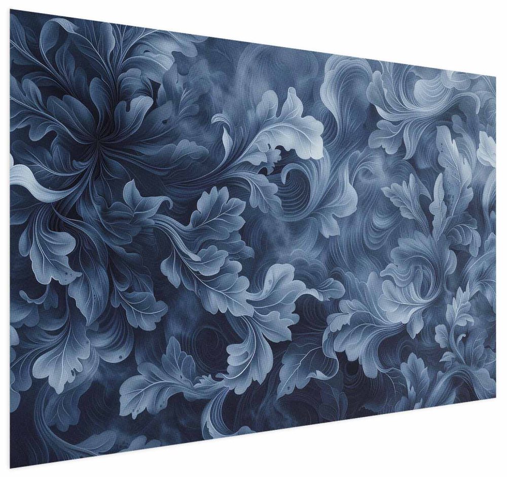 Poster - Dense, Dark Blue Abstract Ornaments