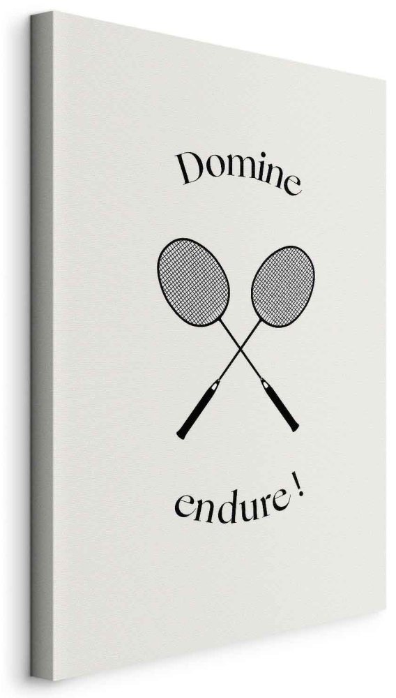 Leinwandbild - Black Badminton Rackets