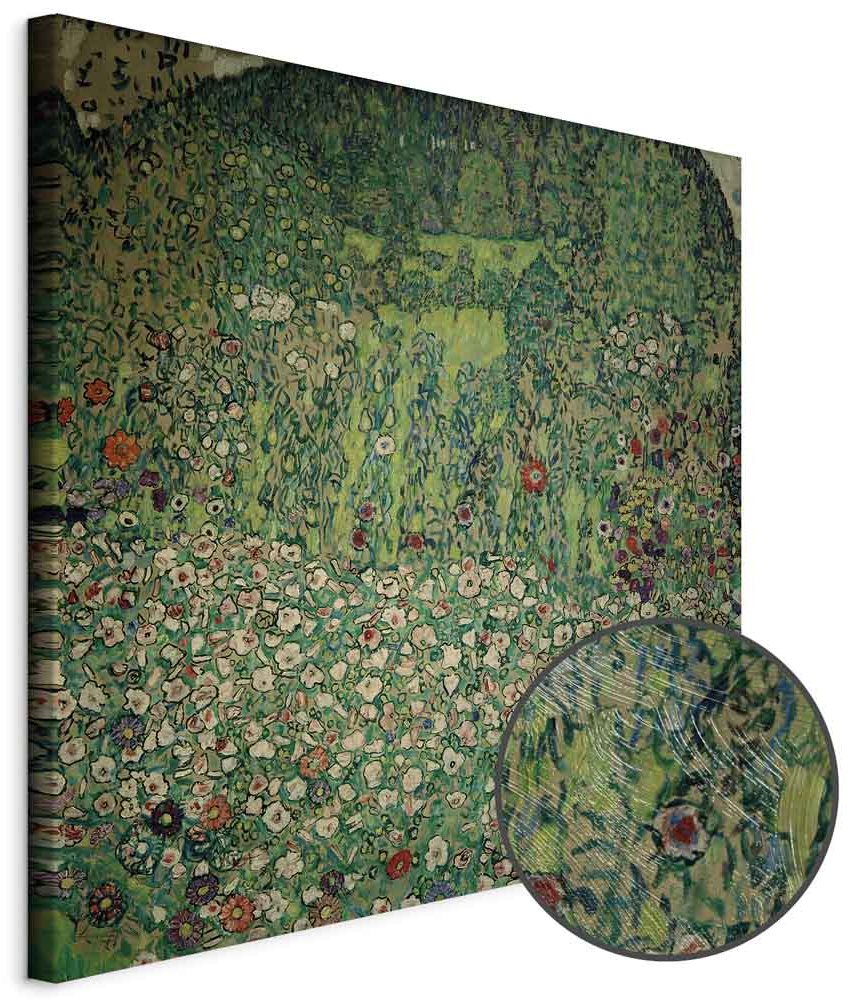 Leinwandbild - Gustav Klimt – Gartenlandschaft mit Bergkuppe