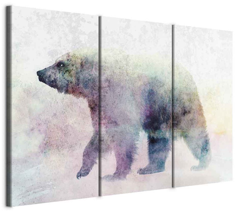 Leinwandbild - Lonely Bear (3 Parts)