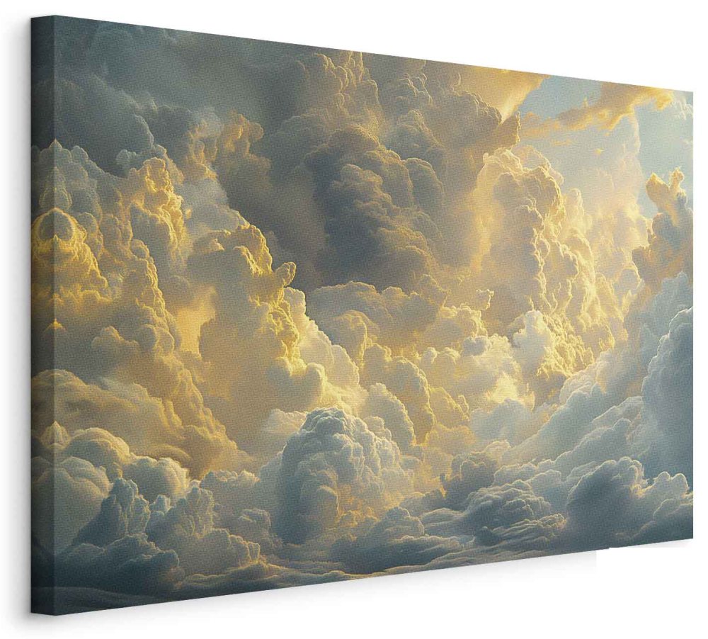 Leinwandbild - Last Breath of the Day: Clouds Illuminated by Evening Glow