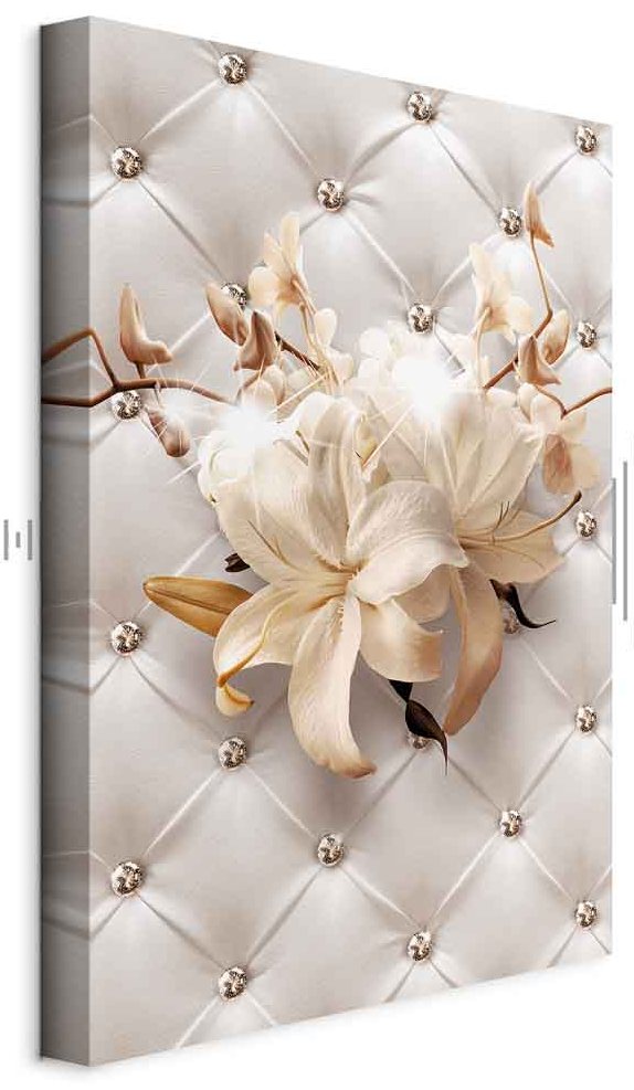 Leinwandbild - Diamond Lilies (1 Part) Vertical
