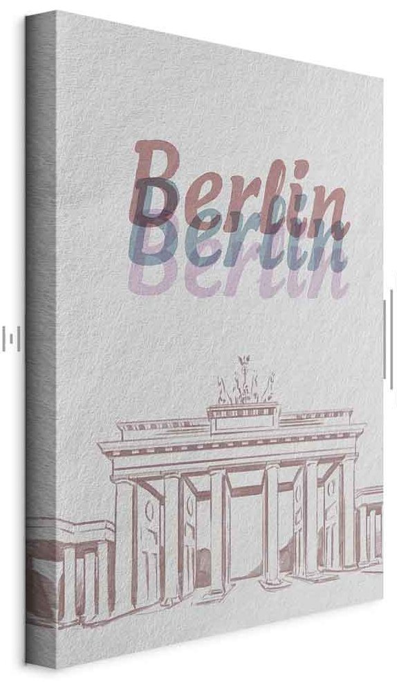 Leinwandbild - Berlin in Watercolours (1 Part) Vertical