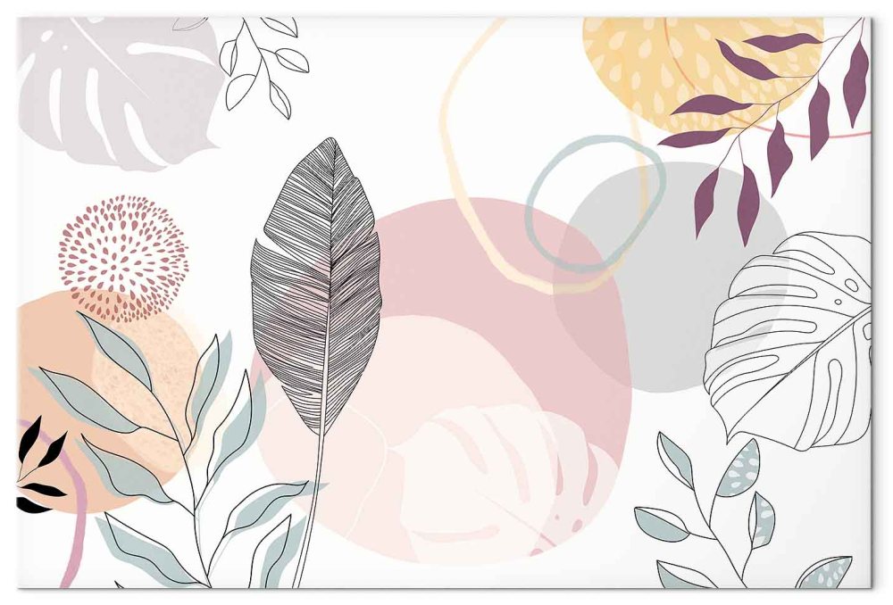 Leinwandbild - Pastel line art