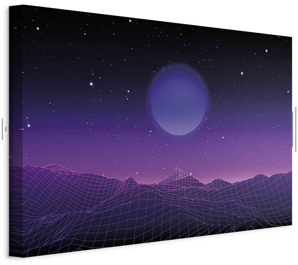 Leinwandbild - Futuristic landscape 2 (1 Part) Wide