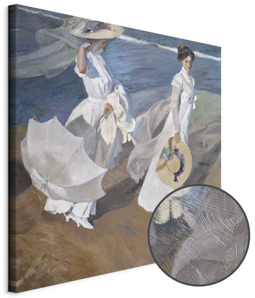 Leinwandbild - Joaquín Sorolla y Bastida – Strolling along the Seashore