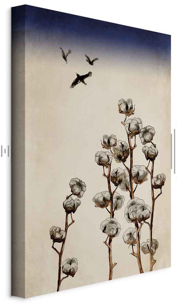 Leinwandbild - Cotton Branches (1 Part) Vertical