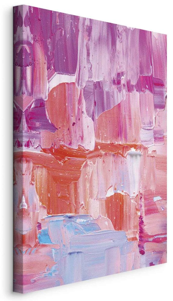 Leinwandbild - Colorful Contrasts - Energetic Color Transitions in Shades of Pink