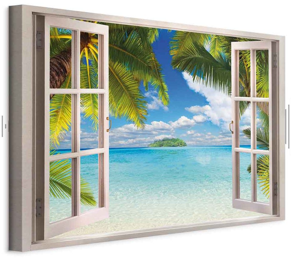 Leinwandbild - Window: Sea View