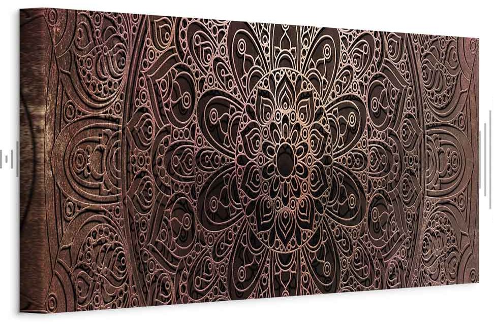 Leinwandbild - Mandala: Amber Silence