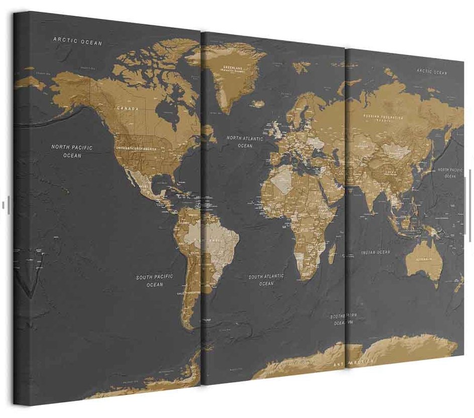 Leinwandbild - World Map: Modern Aesthetics