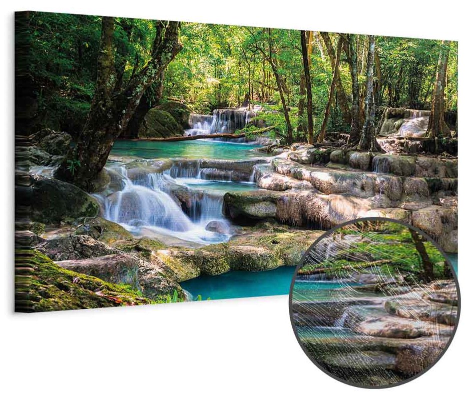 Leinwandbild - Nature: Forest Waterfall