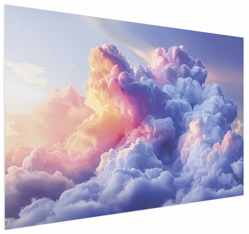 Poster - Clouds Like Painted: Artistic Dawn Brushes Painting the Sky