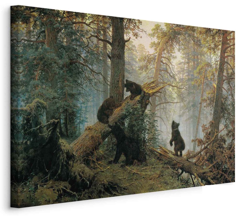 Leinwandbild - Ivan Shishkin – Morning in a Pine Forest