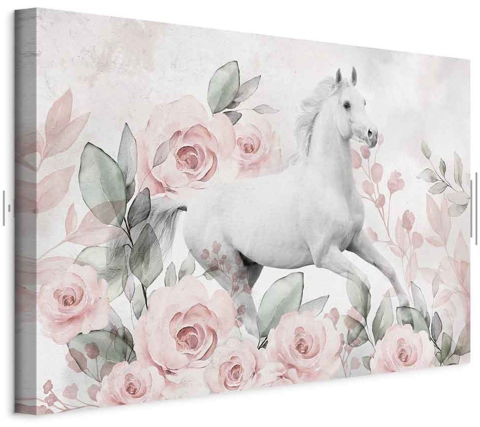 Leinwandbild - Gallop Among the Roses (1 Part) Wide